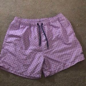 Cabana Bros Lilac Polka dot swim trunks